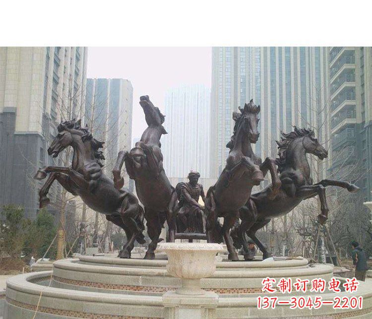河南城市阿波罗战马铜雕