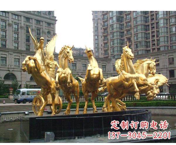 河南城市阿波罗战车铜雕马