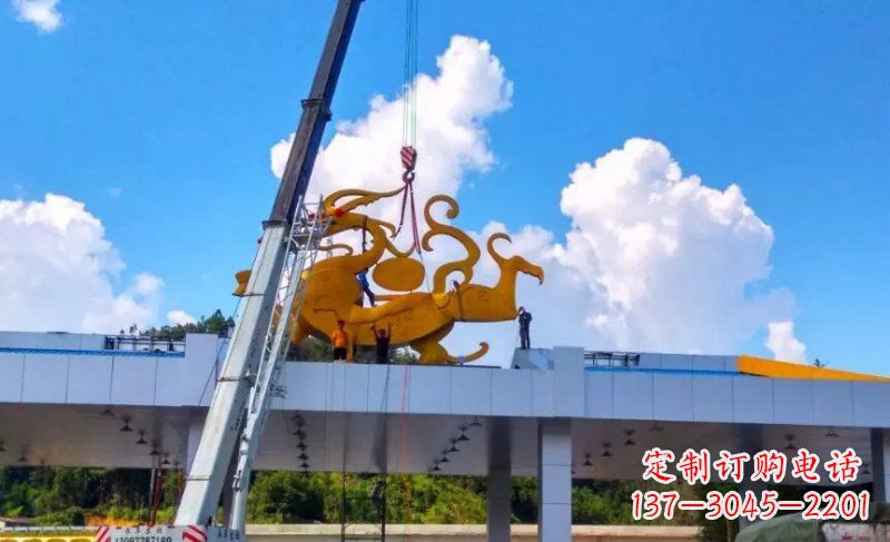 河南城市不锈钢抽象飞龙雕塑