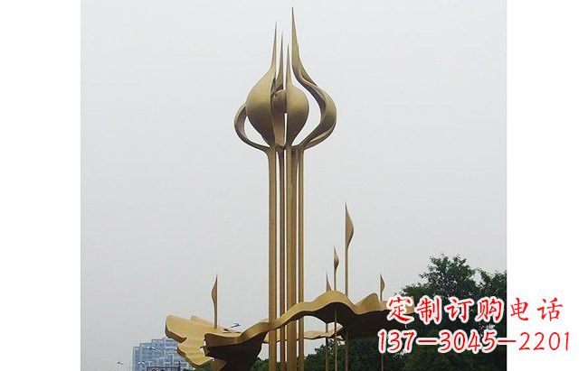 河南莲花雕塑缔造城市精神之家