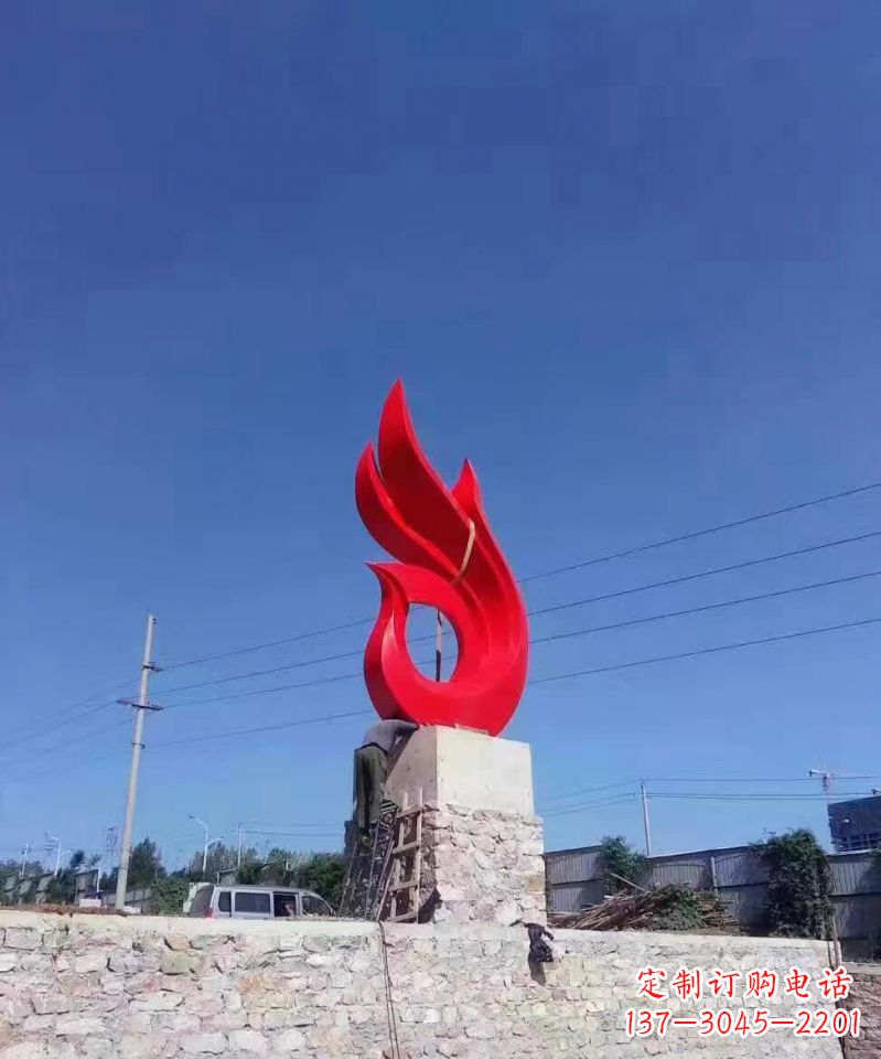 河南城市不锈钢景观凤凰雕塑