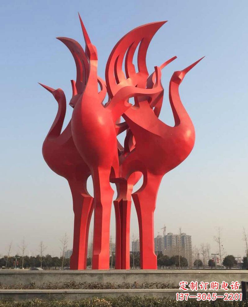 河南仙鹤雕塑一座城市的标志