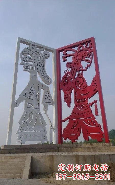 河南精美皮影戏雕塑——缔造中国城市文化新风貌