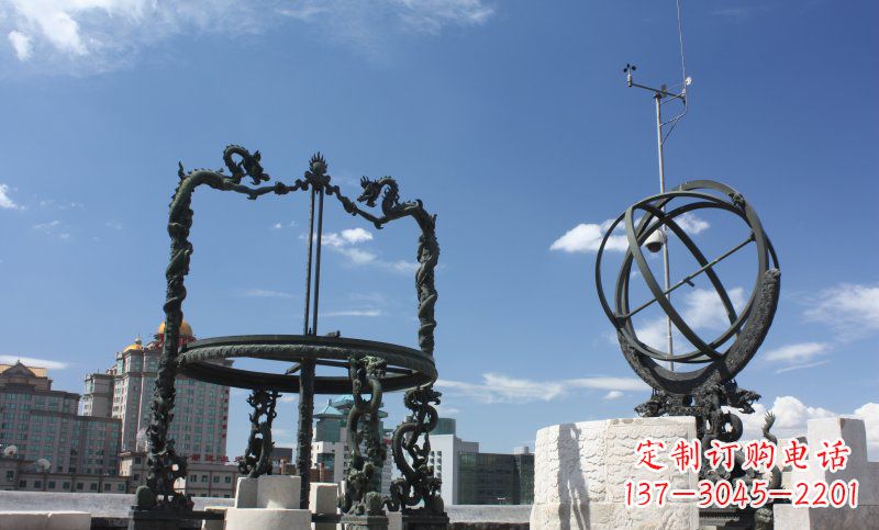 河南浑天仪雕塑,见证着城市的历史