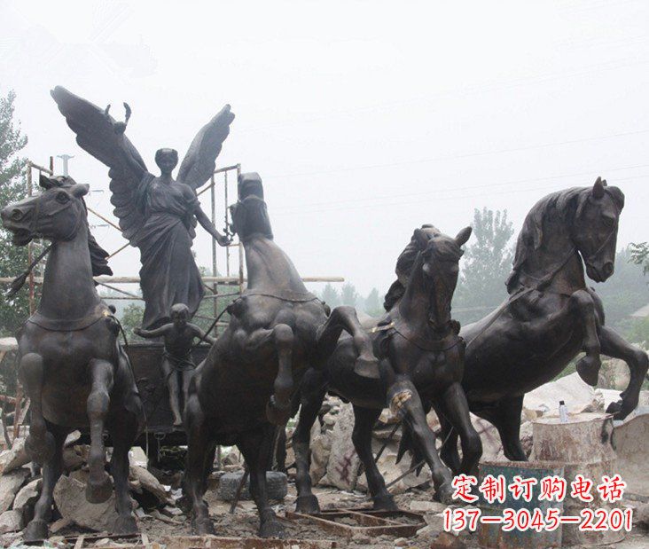 河南城市广场战马铜雕摆件 (3)