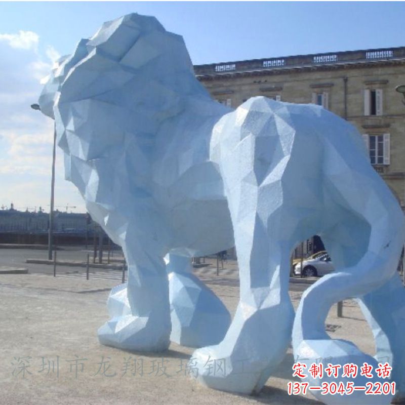 河南城市街道创意动物狮子景观雕塑摆件