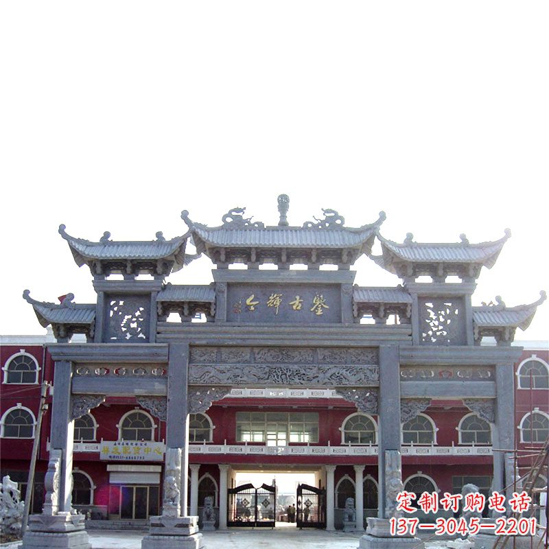河南石雕牌楼极致精美的城市艺术