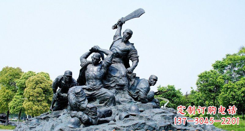 河南红军雕塑传承冲锋精神