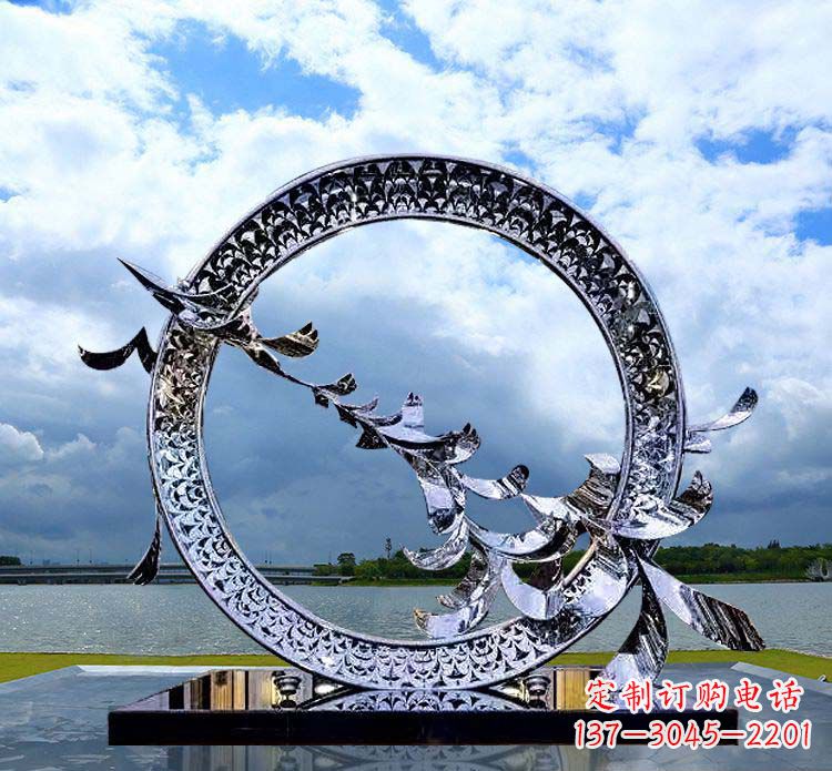河南大雁雕塑不锈钢精美雕刻