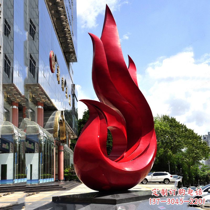 河南抽象不锈钢凤凰雕塑-小区企业广场景观动物雕塑