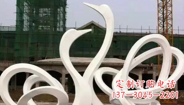 河南不锈钢天鹅雕塑给人以美丽的感受