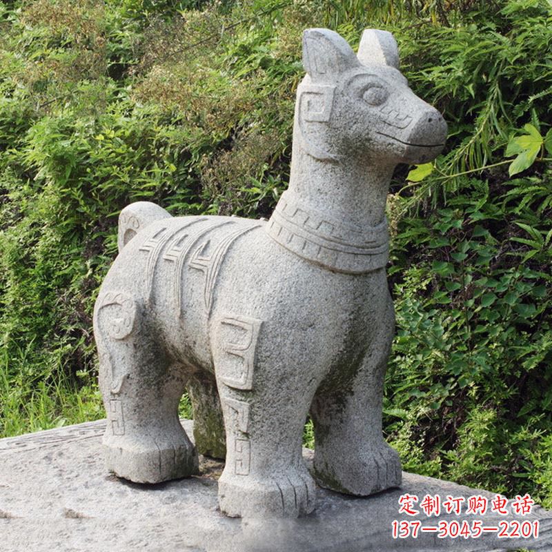 河南精美的生肖狗石雕摆件