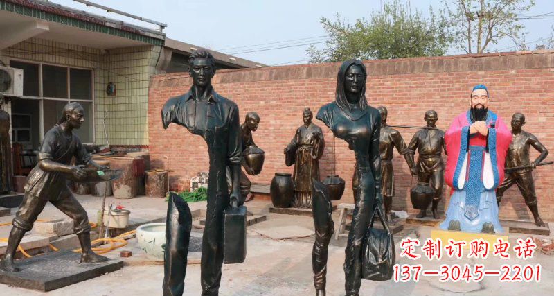 河南铜雕男人的力量