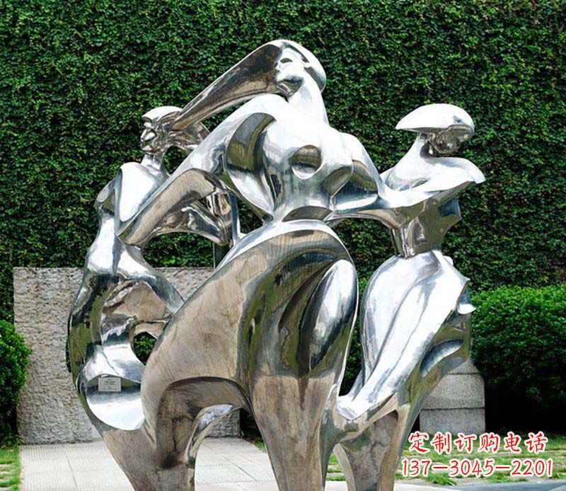 河南抽象女人不锈钢景观雕塑