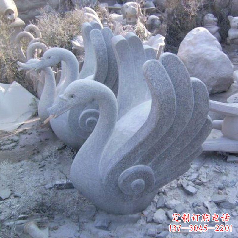 河南抽象喷水天鹅石雕