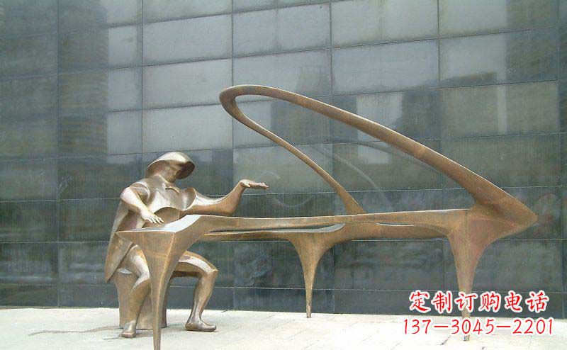 河南抽象钢琴雕塑街边景观的精美绝伦
