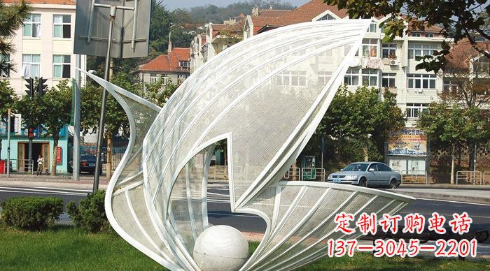 河南抽象天鹅不锈钢动物雕塑