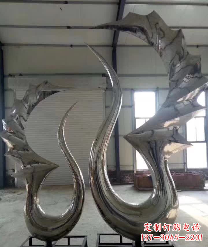 河南抽象天鹅不锈钢雕塑
