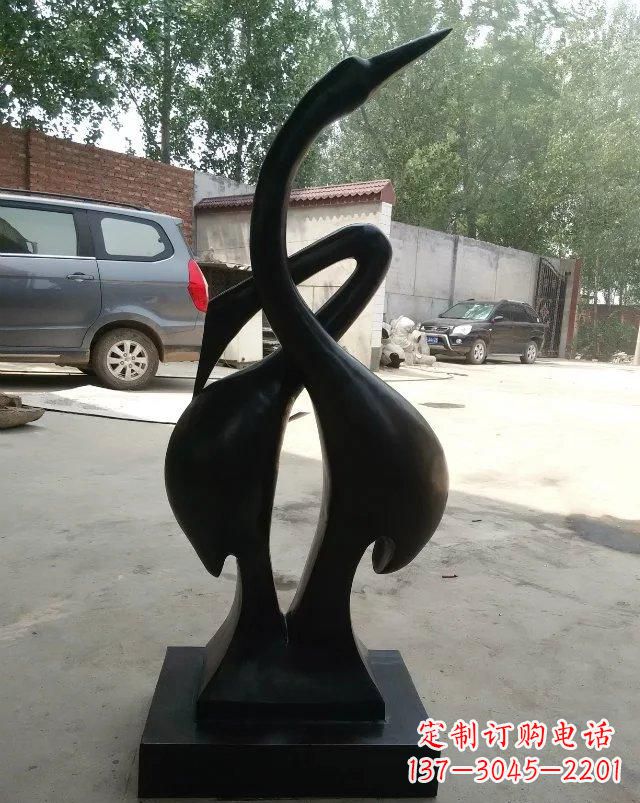 河南抽象天鹅铜雕