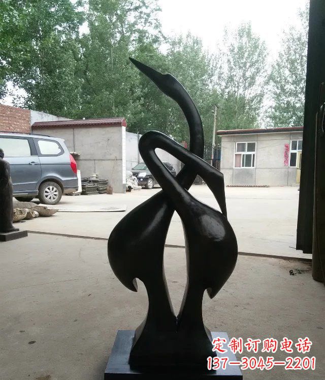 河南抽象天鹅景观动物铜雕