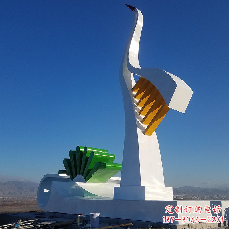 河南抽象仙鹤雕塑