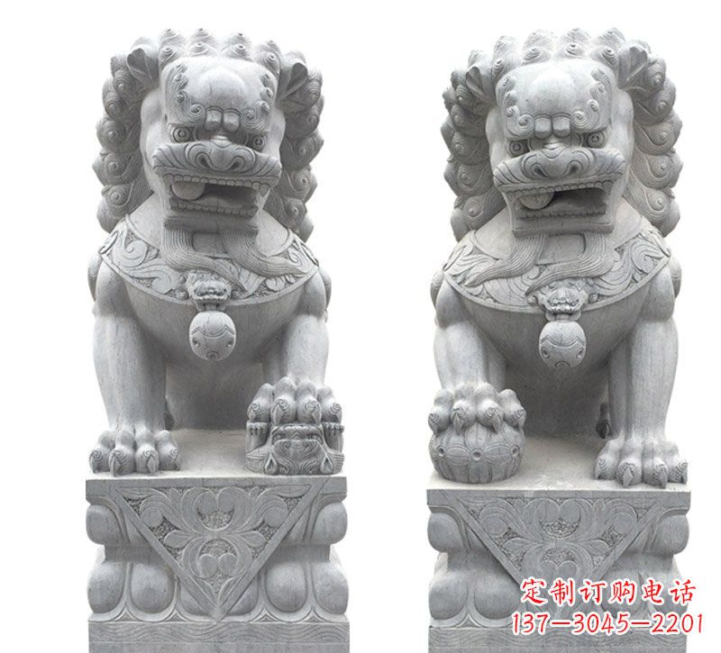 河南传统狮子石雕