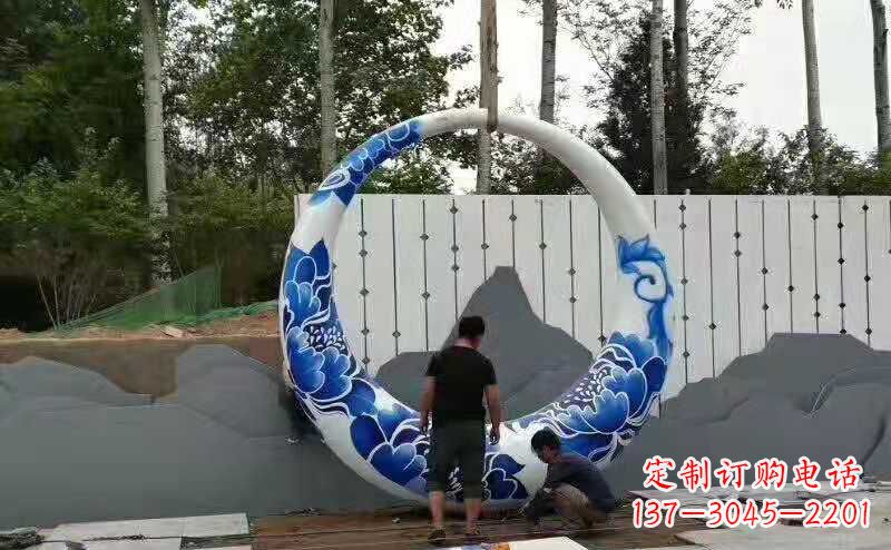 河南创意月亮雕塑广场雕塑户外摆件