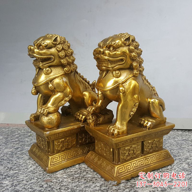 河南纯铜天安门狮子