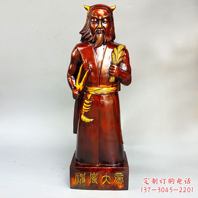 河南神农氏铜像传承炎帝文化的艺术之作