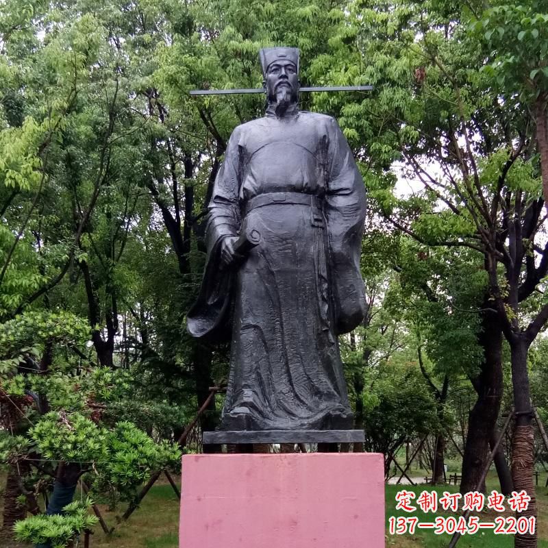 河南纯铜铸造陶渊明历史名人古代文学家雕像