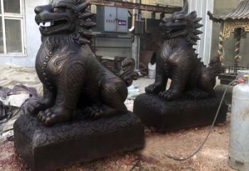 河南精美纯铜獬豸雕塑中国古代神兽雕刻之美