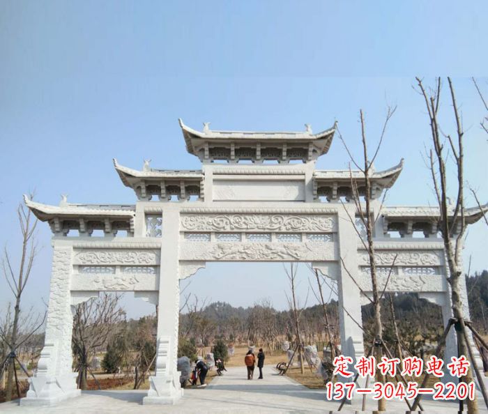 河南“村口三门石雕牌楼”——悠久历史的见证