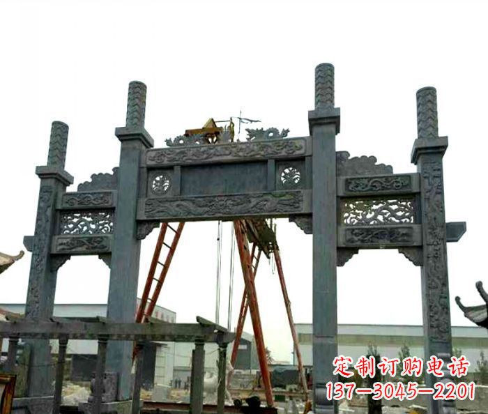 河南村庄牌坊雕塑传承历史文化
