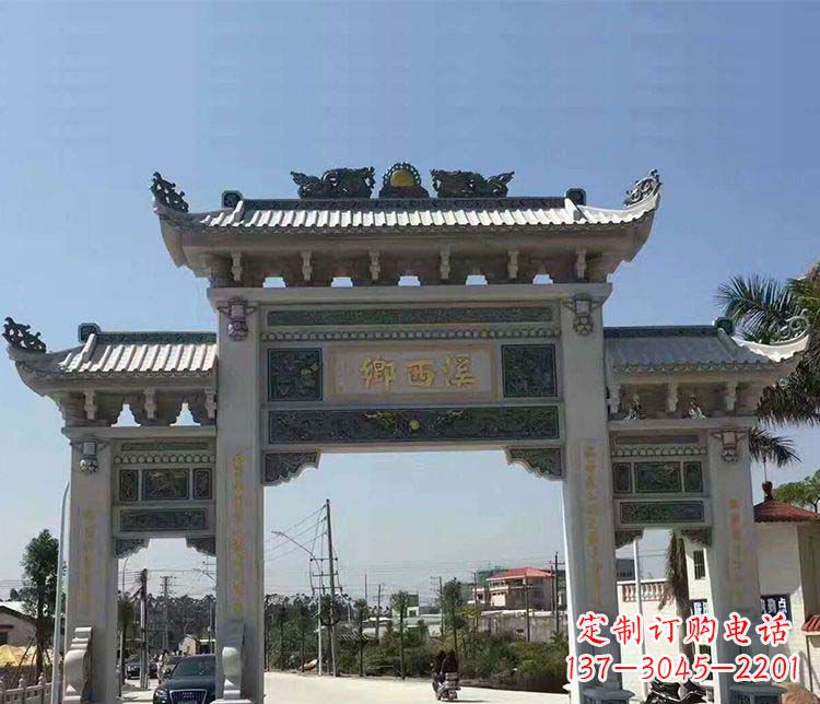 河南石牌坊雕塑——缅怀深厚的历史情谊