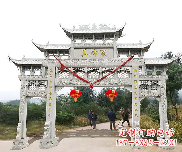 河南牌坊雕塑珍贵的传统文化