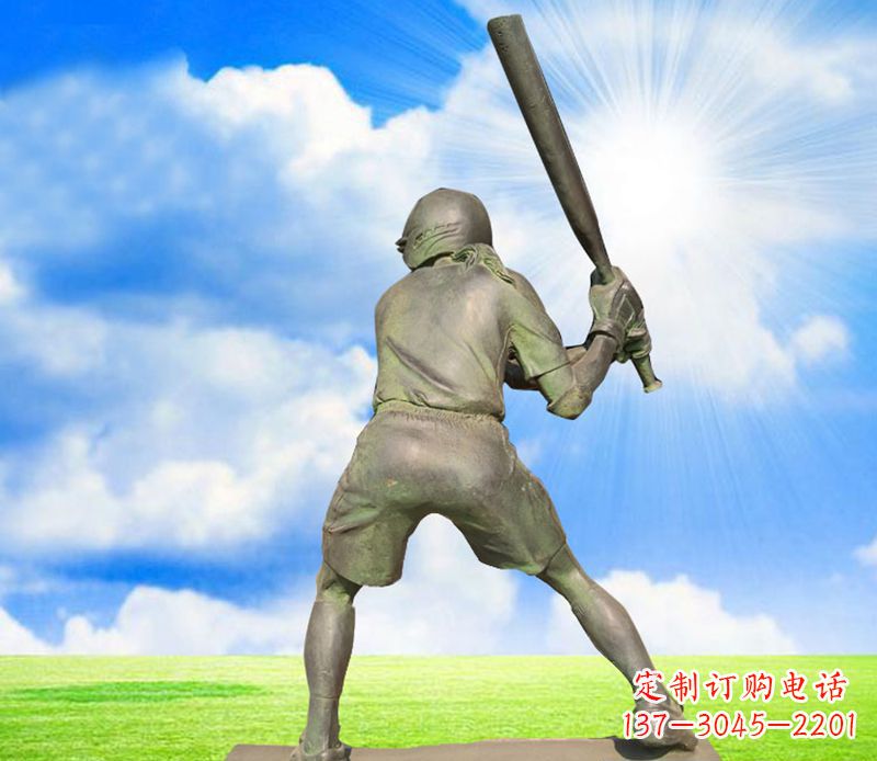 河南纪念棒球精美的棒球雕塑