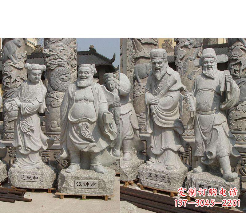 河南大理石八仙雕塑神秘的艺术之美