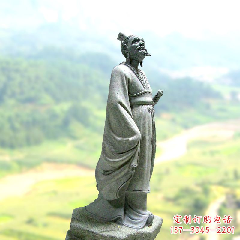 河南大理石扁鹊雕塑-景区园林历史名人著名医学界雕像