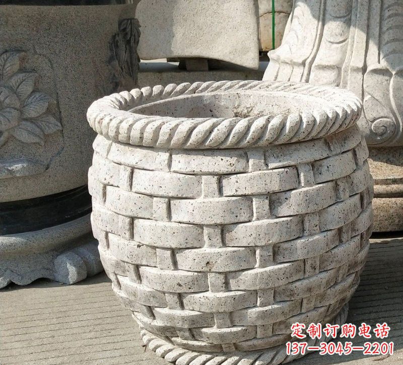 河南大理石编织花纹水缸