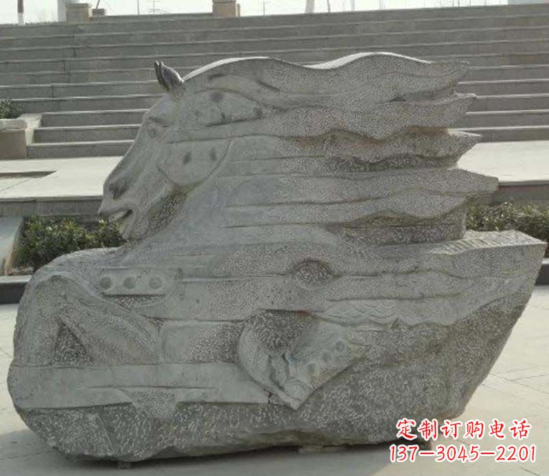 河南大理石抽象马雕塑