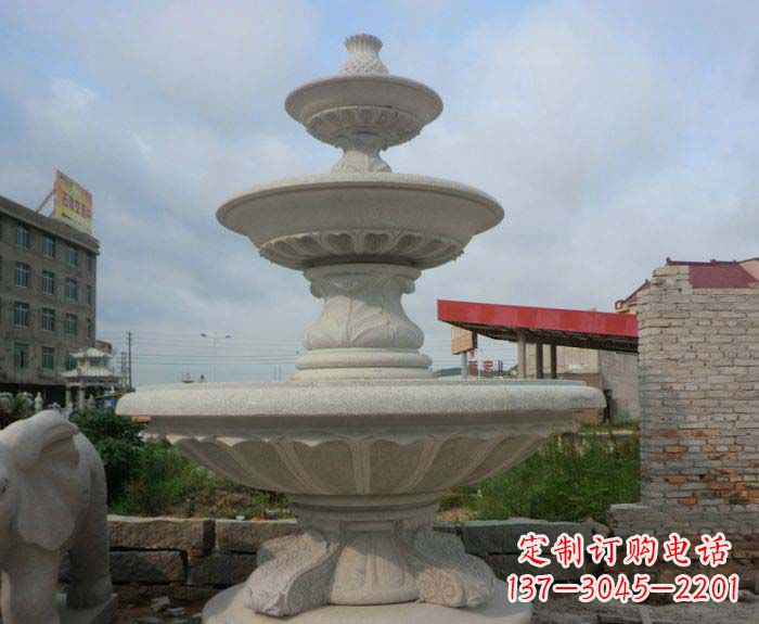 河南喷泉雕塑灵动精致的大理石美