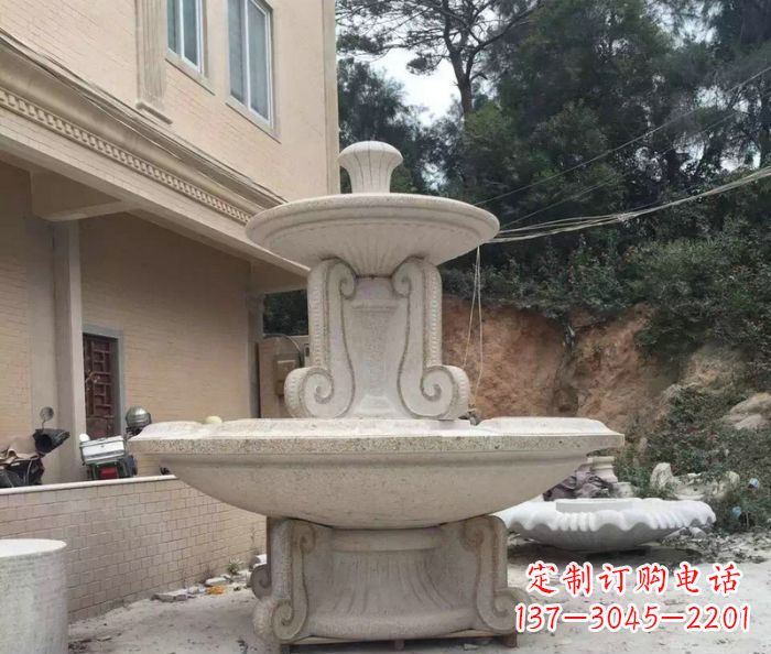 河南大理石大型喷泉雕塑精致美观又富有艺术气息