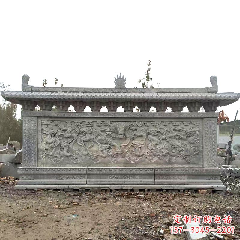 河南大理石影壁雕塑美丽的艺术精品
