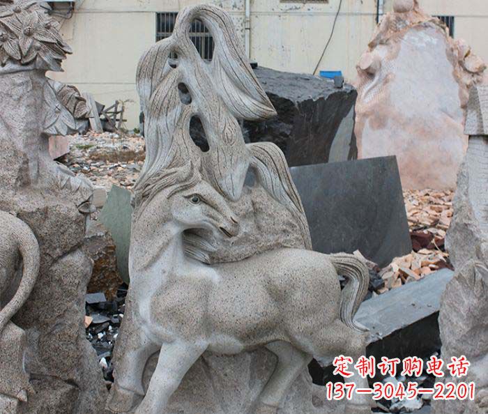 河南大理石动物雕塑丰富多彩的艺术品