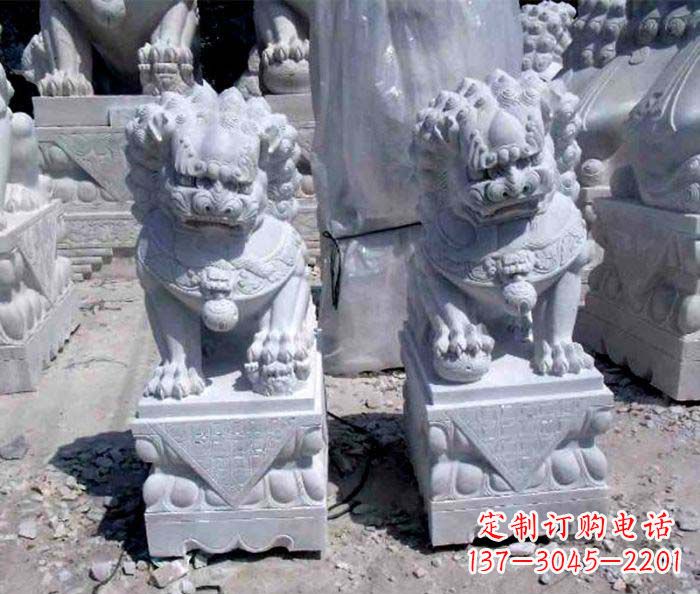 河南大理石仿古石狮子