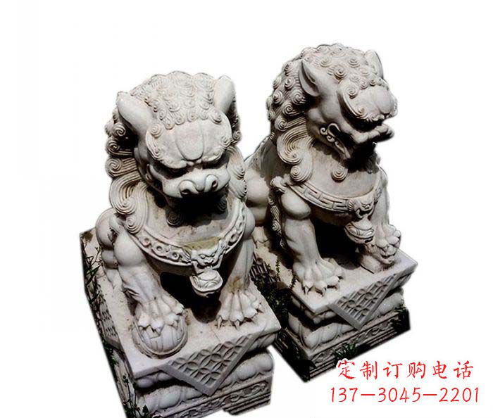 河南大理石仿古石狮子雕塑