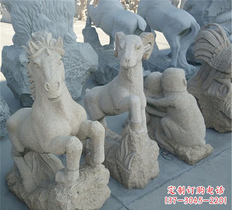 河南大理石公园动物雕塑