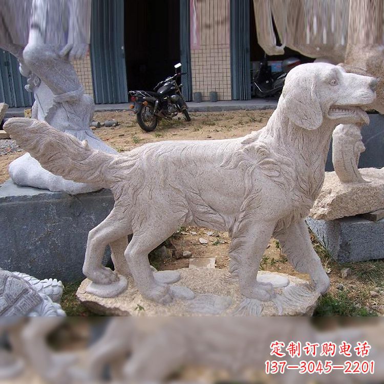 河南大理石狗雕塑