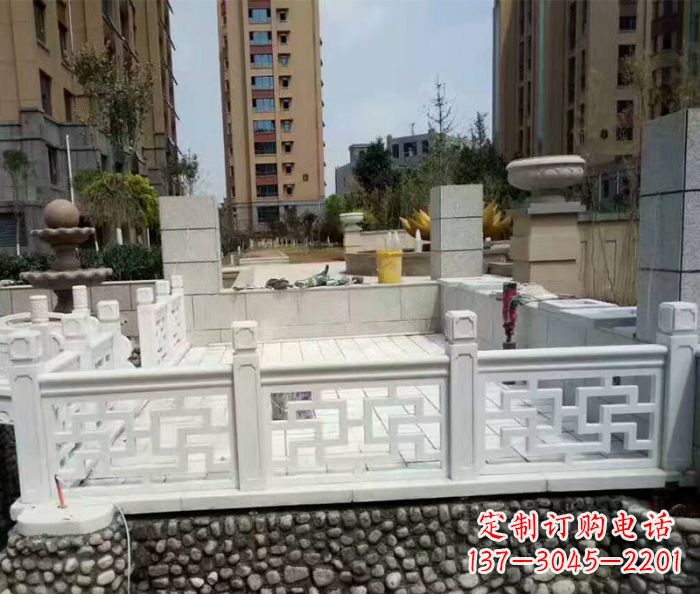 河南大理石国旗台石雕栏板 (5)