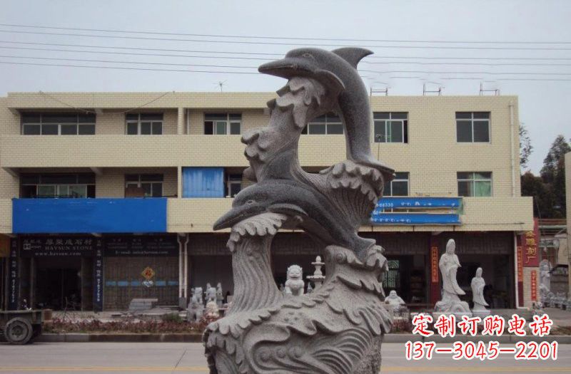 河南大理石海豚雕塑